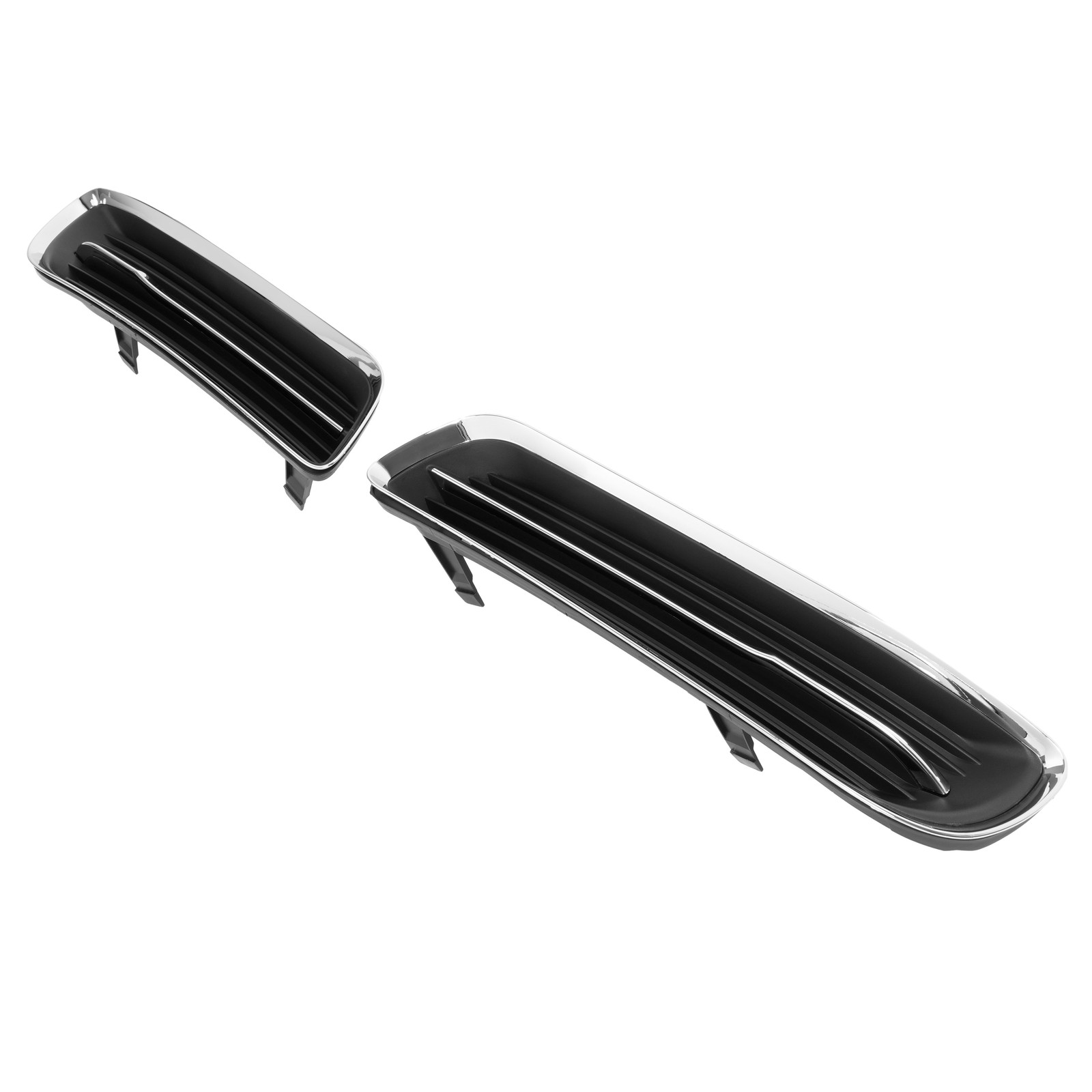 Front Pair Black Fog Light Cover Bezel Trim For Chrysler 300 2011 2012 2013 2014
