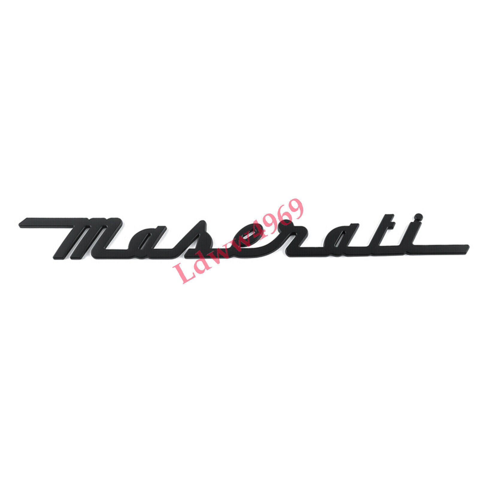 5pc Black Red Front Bumper Side trunk Emblem Badge Set For Maserati Levante