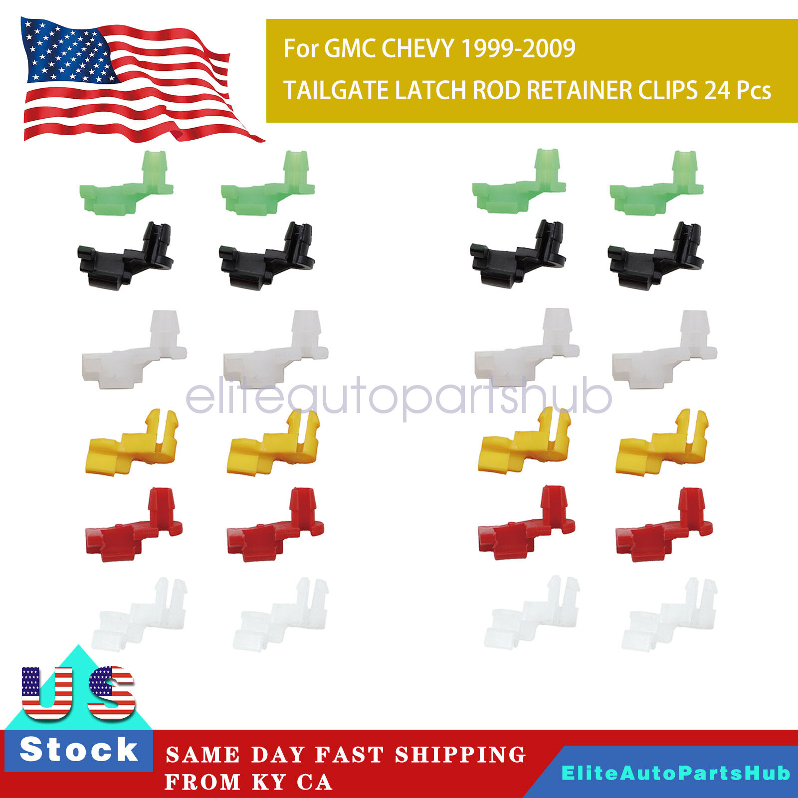 TAILGATE LATCH ROD RETAINER CLIPS 24 Pcs For GMC CHEVY 1999-2009