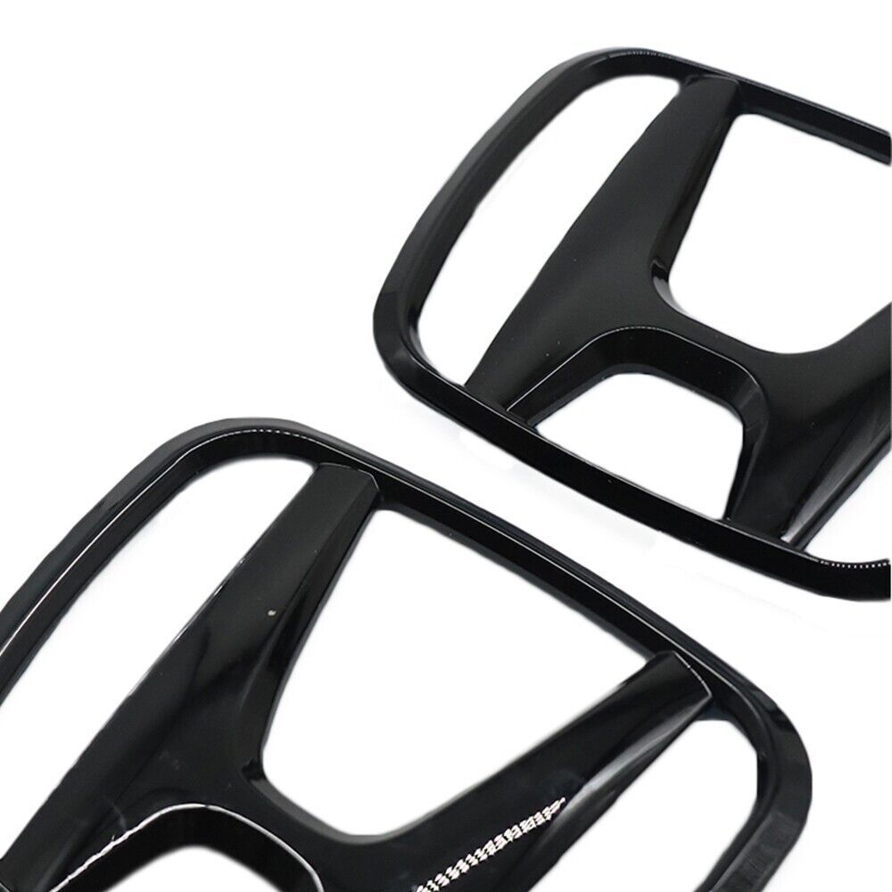 For Civic FC Series 2016-2021 FRONT & REAR Glossy Black Emblem Badge Stickers