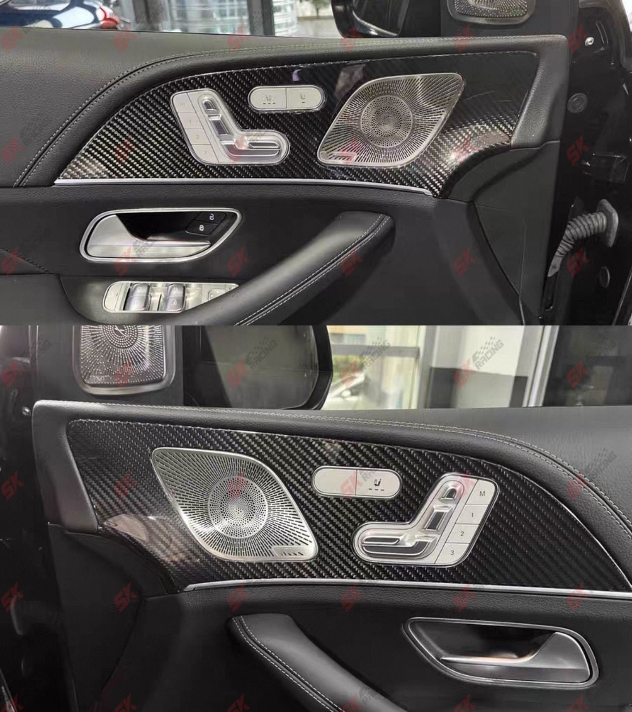 For Benz S-Class GLS450 580 GLS63 AMG 20-26 Dry Carbon Fiber Car Inner Trim Kits