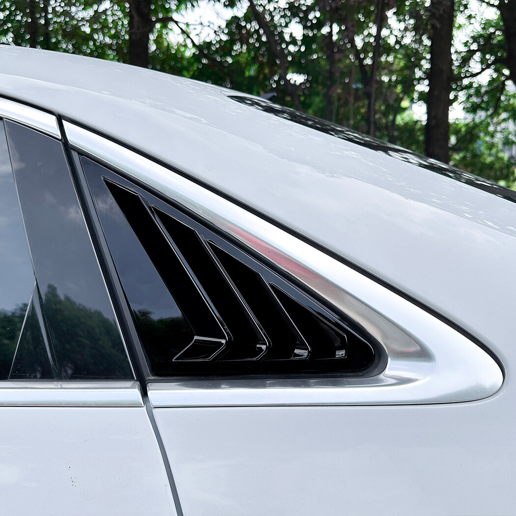 For Audi A3 S3 8Y Sedan 2021-2024 Rear Window Quarter Louver Cover Gloss Black