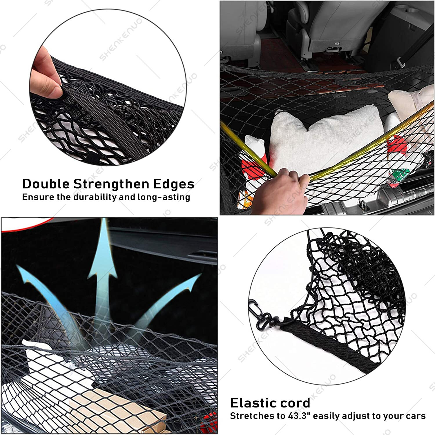 Rear Trunk Bed Envelope Style Organizer Cargo Net for TOYOTA TACOMA 1995-2022