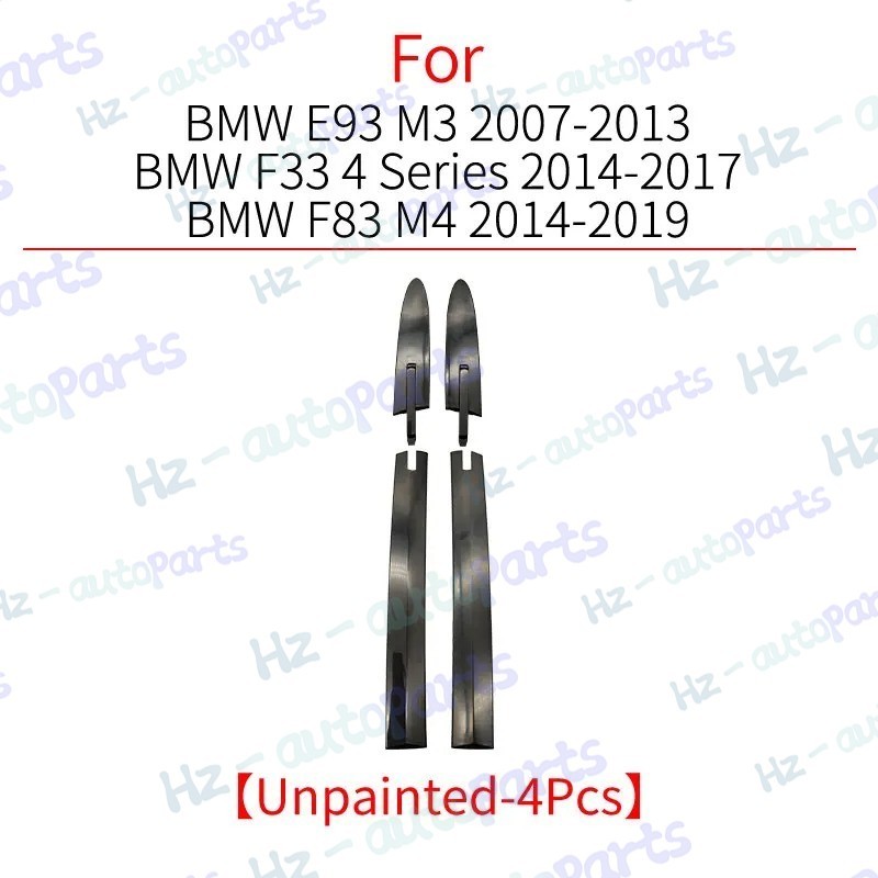 4PCS Left / Right For BMW M3 M4 E93 F33 F83 07-19 Convertible Roof Top Hinge Cap