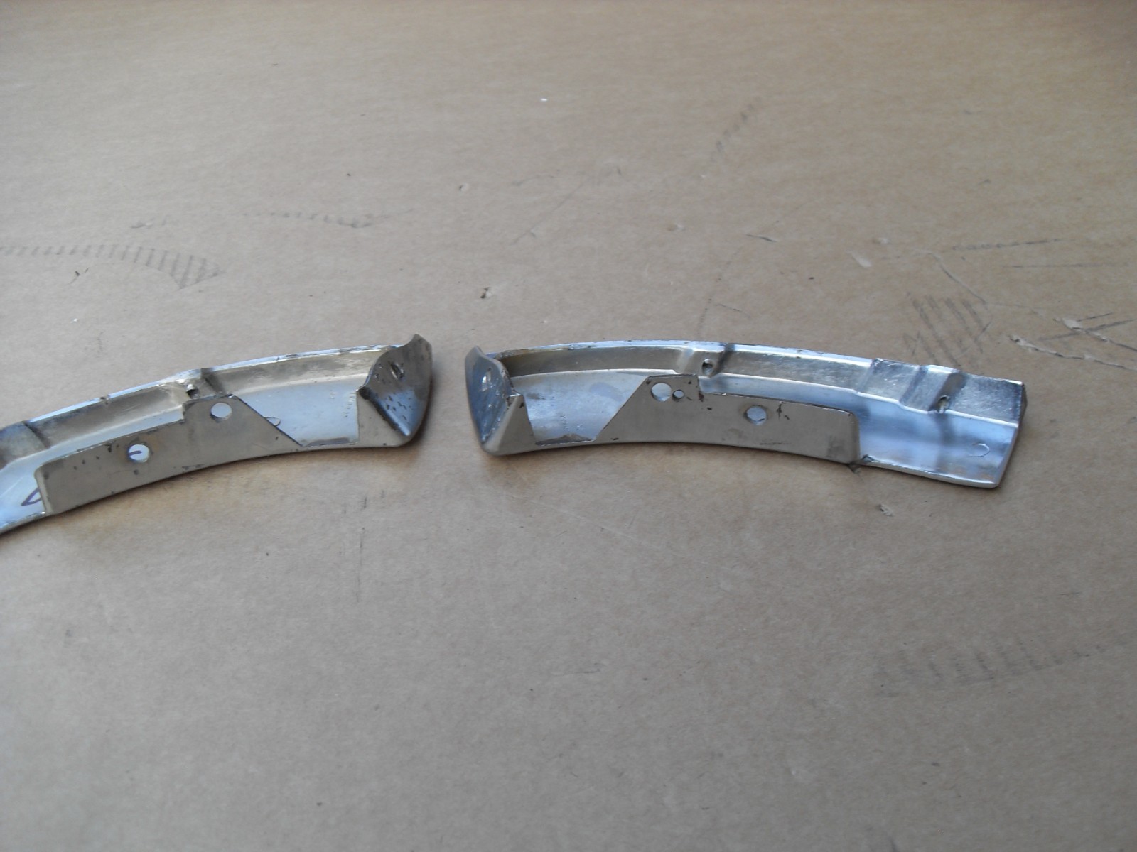 1968 corvette convertible RH LH Windshield Header Corner Chrome molding. 68 only