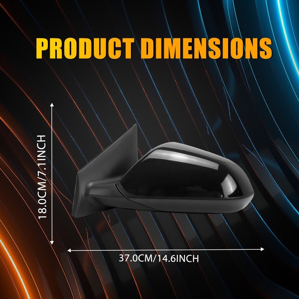 Driver Left Side Heated Power Door Mirror For 2015-2019 Hyundai Sonata 1-5SET