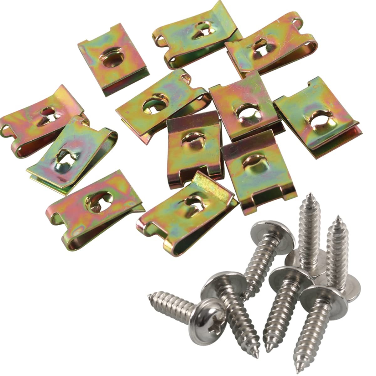 170pc Auto U Nut Clip Screw Assortment Kit Fasteners Fender Bumper Trim Panel