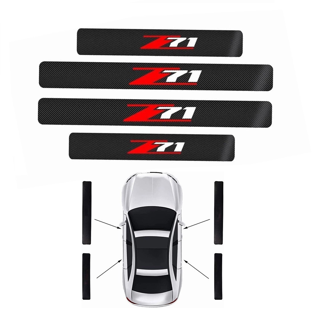 4pcs car Side door sill plate protectors scuff plate fits for suburban z71
