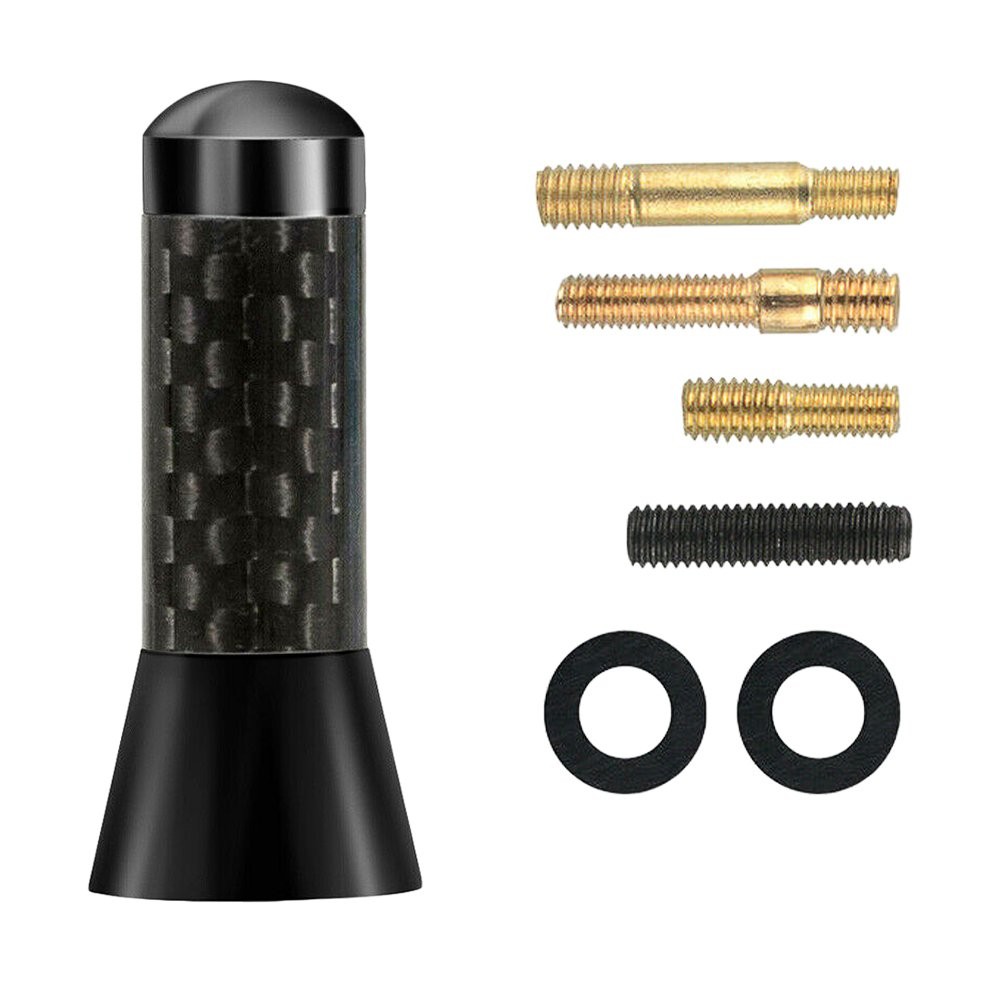 Universal 2.4″ Car Antenna Aerial Screw Carbon Fiber Radio FM Antena Free Return