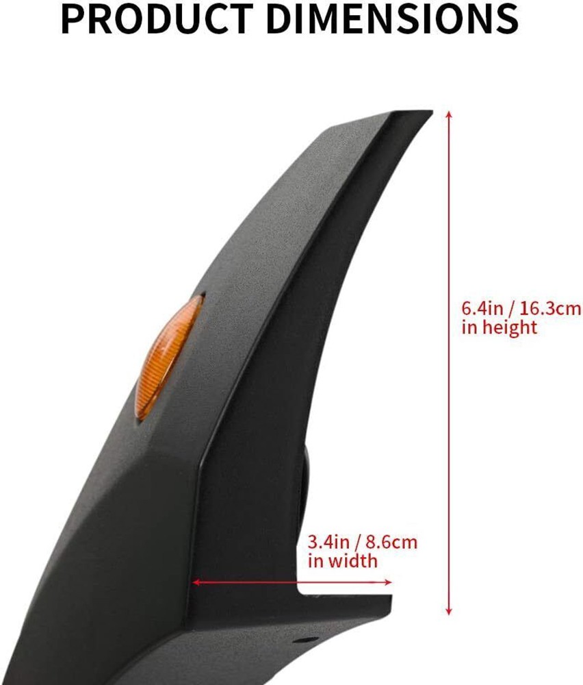 For 2015-2017 Ford F150 Fender Flares w/ Amber LED Light Raptor Style 4pcs Set