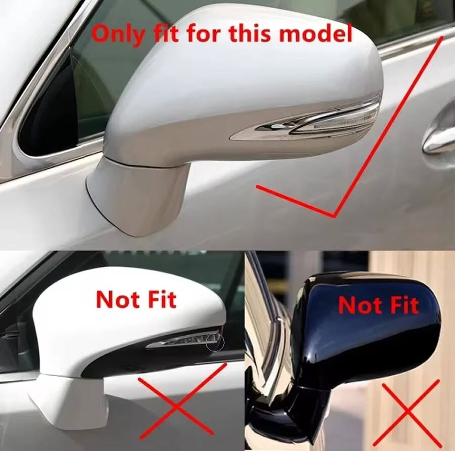 For LHD Lexus RX RX270 RX350 RX450 2009-2014 Gloss Black Side Mirror Cover Trim