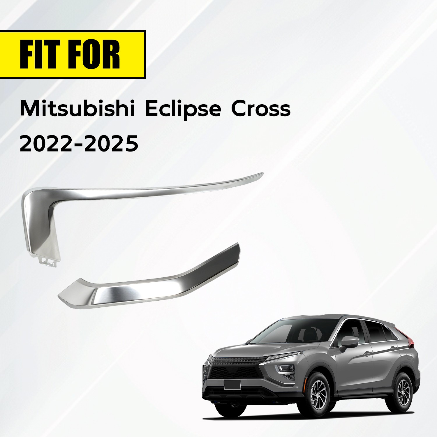 Front Left Upper Lower Bumper Trim Molding for 22-25 Mitsubishi Eclipse Cross