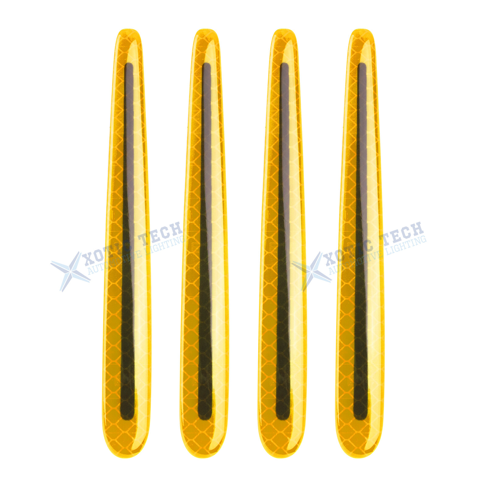 Reflective Yellow Door Handle Guard Wrap Decals For Dodge Grand Caravan Charger