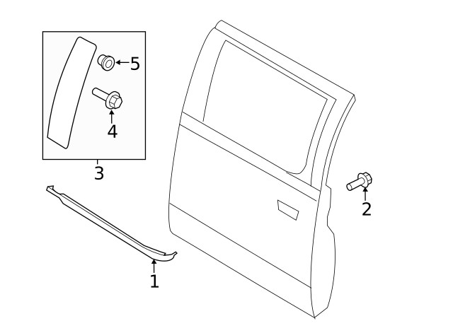 Genuine Ford Belt Molding FL3Z-1625596-D