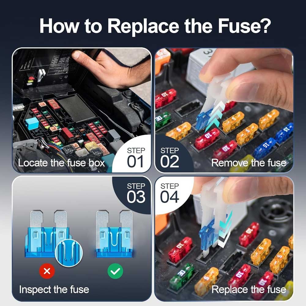 30 Pcs Car Fuse Kit Micro Size Blade Fuses 2A–40A for Car Truck Motorcycle