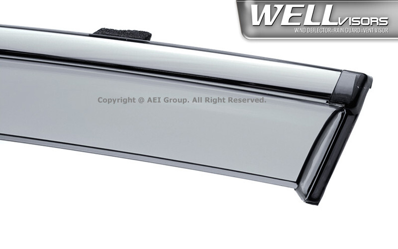WELLvisors for Cadillac XTS SEDAN 13-19 Deflectors Window Side Visor Chrome