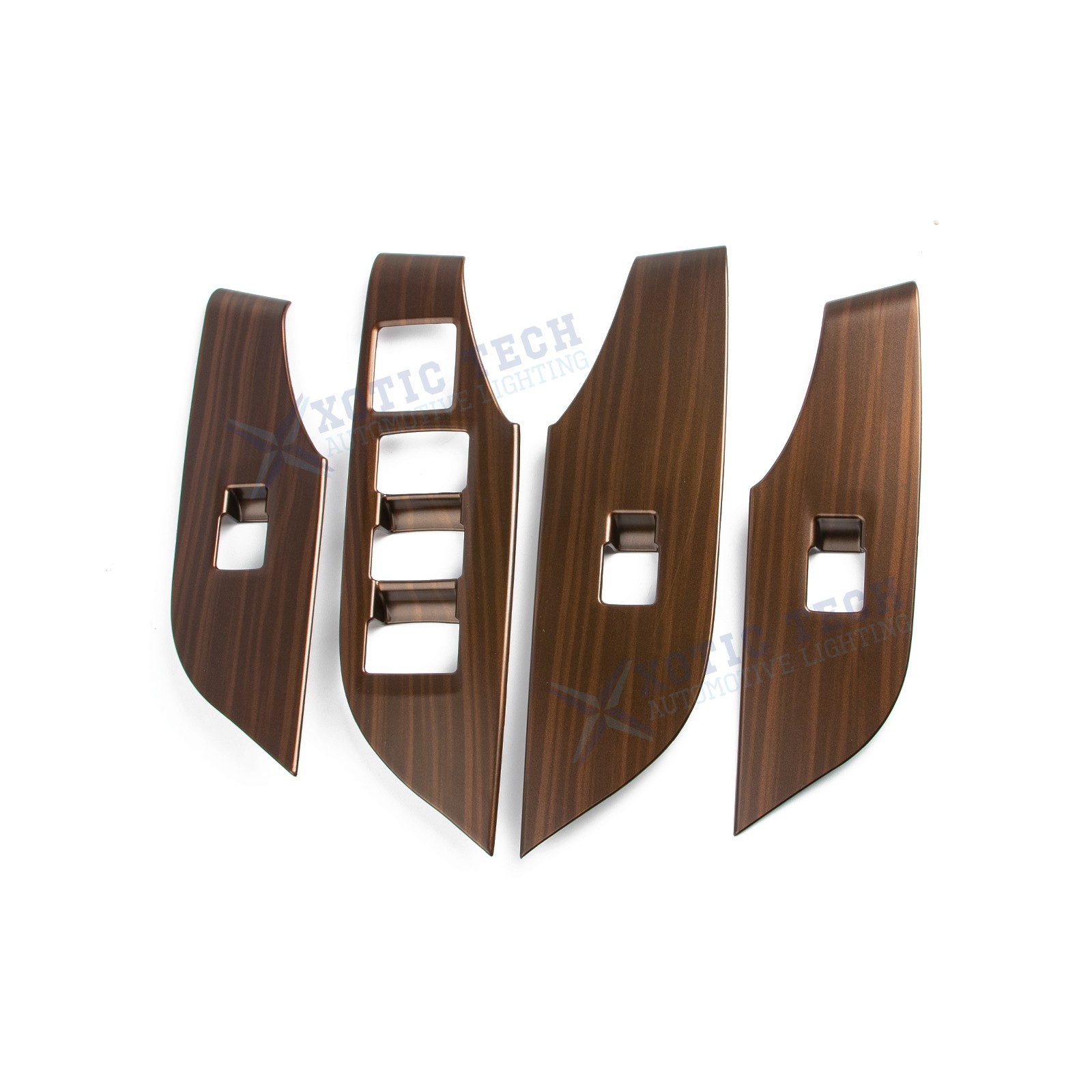 Wood Grain Style Window Lift Button Overlay Cover Trim For Toyota RAV4 2019-up
