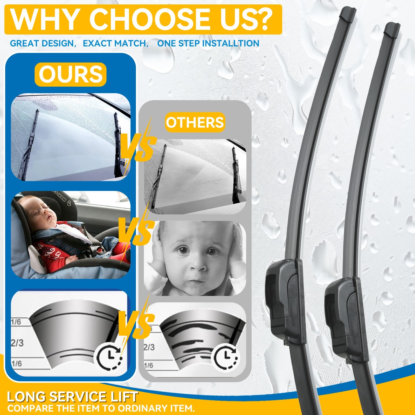 24″18″ Front Windshield Wiper Blades Set For Jeep Compass MP552 2016 ~2024