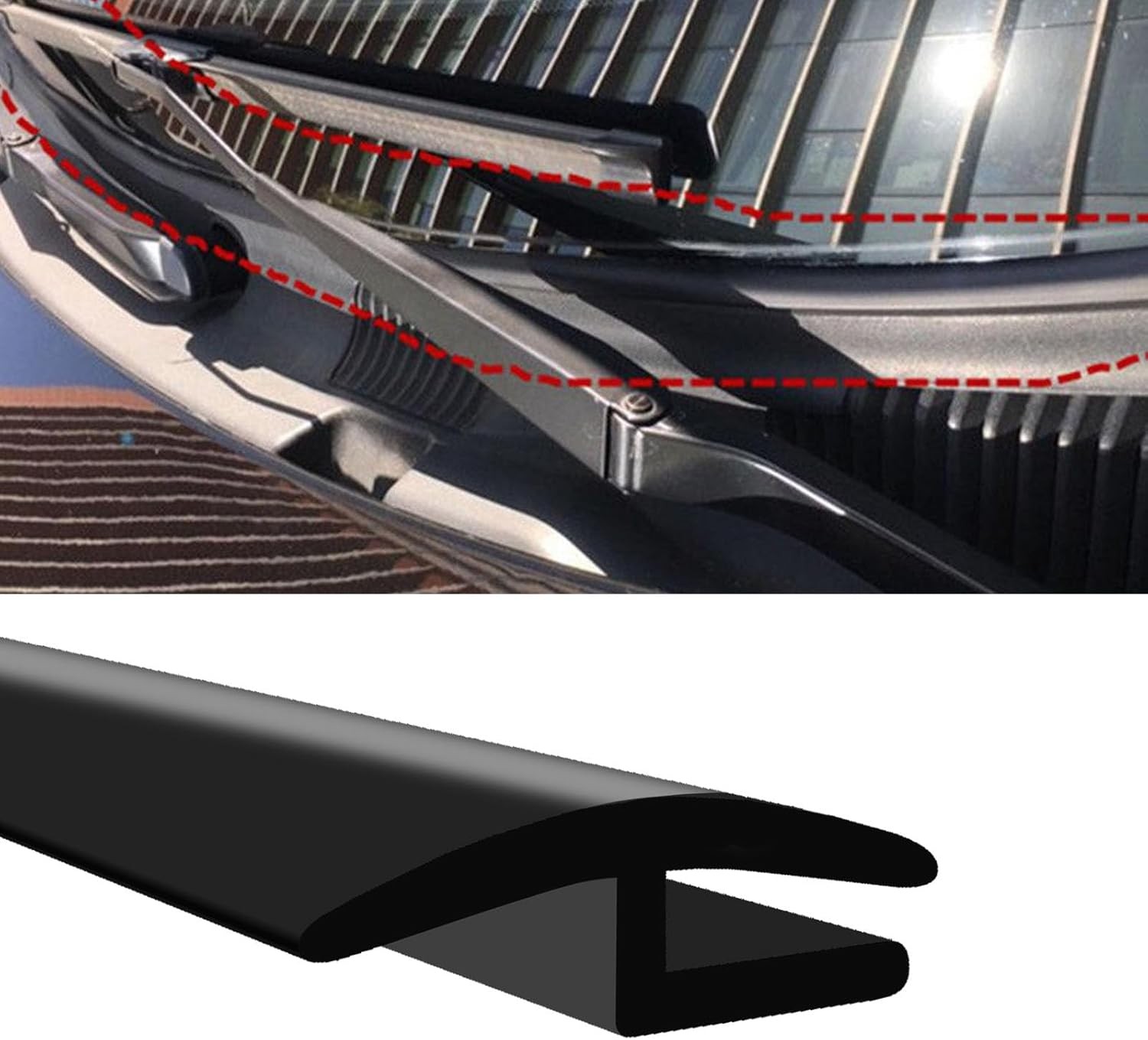 6FT Front Windshield Panel HOOD Rubber Seal Strip Trim For Ram Accessories