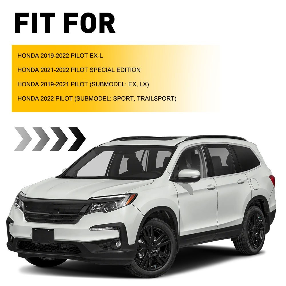 Front Bumper Cover Molding Trim For 19-2022 Honda Pilot Gloss Chrome Left Right