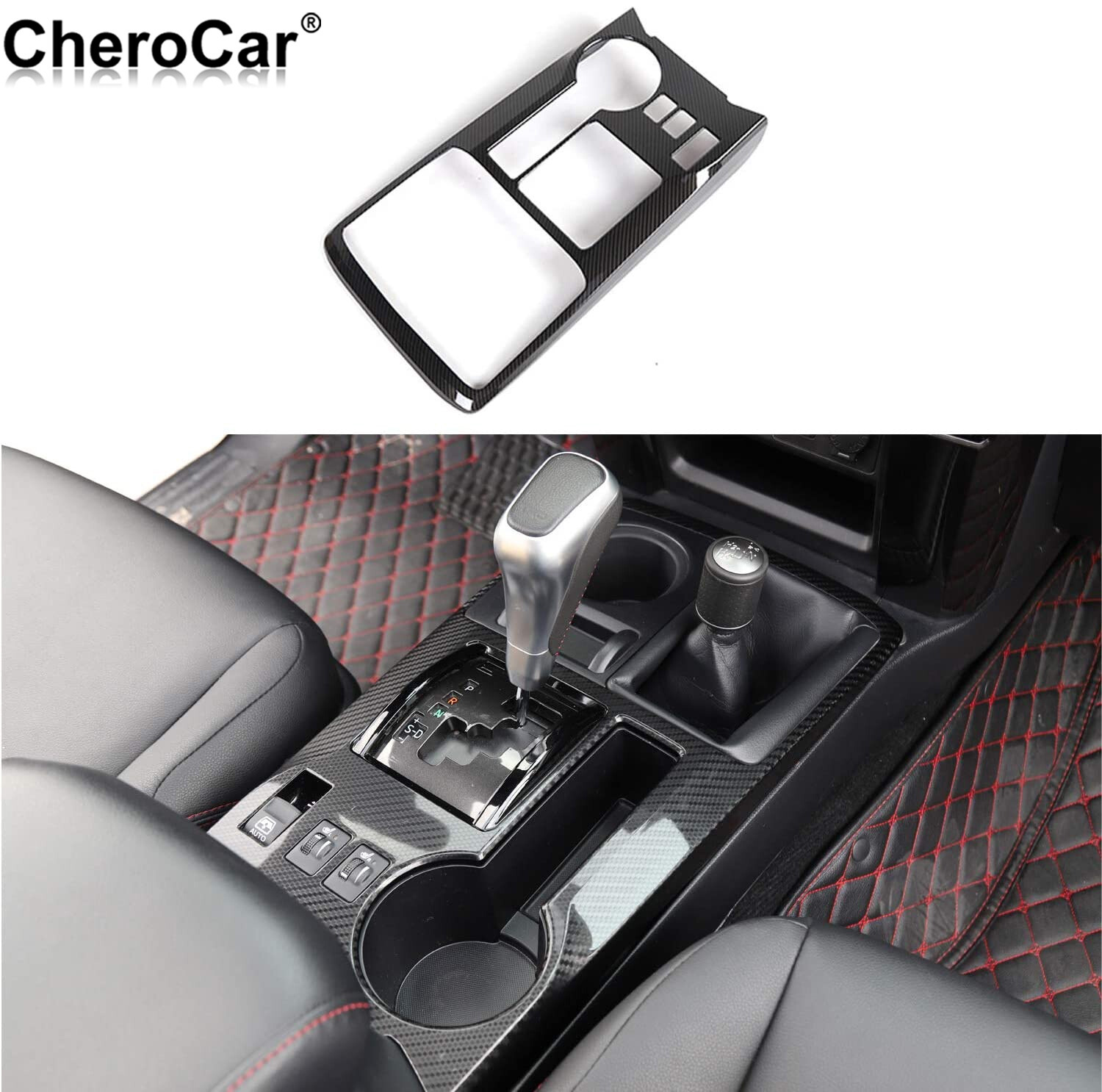 Central Gear Shift Panel Trim Decor Cover Bezels for 4Runner 10+ Accessories USA