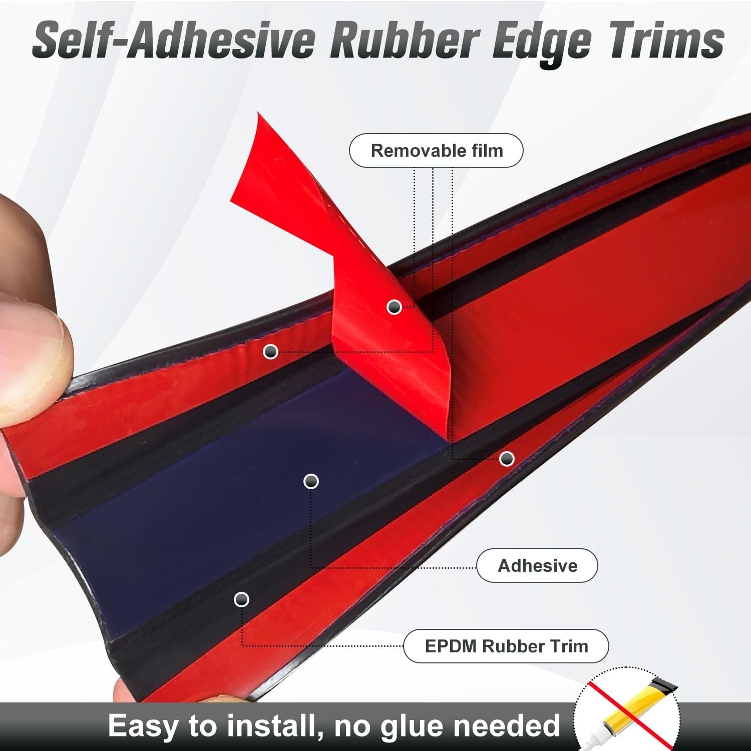 Rubber Edge Trim, Self Adhesive U Channel Edge Trim, Big Size U Shaped Trim, …