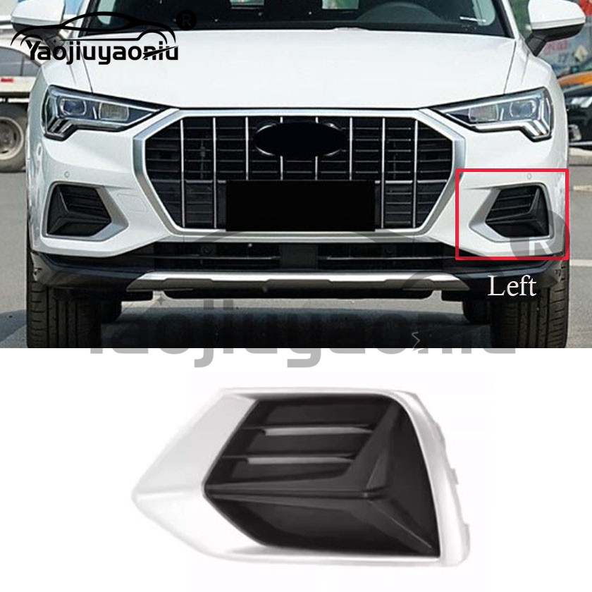 Left Side Plating Front Bumper Fog Light Cover Repalce Fit For Audi Q3 2019-2022