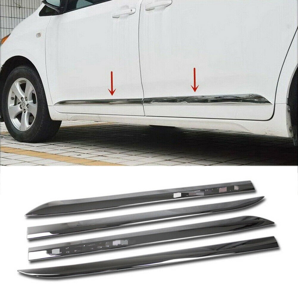 For Toyota SIENNA MPV 2011-2020 ABS outside door body side molding chrome trim