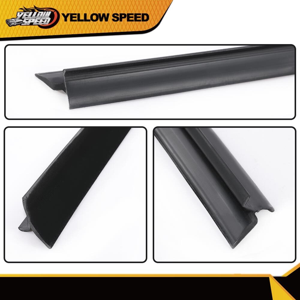 Fit for Chevy Truck Inner & Outer Window Sweep Felt Seal Weatherstrip Kit 4Pc