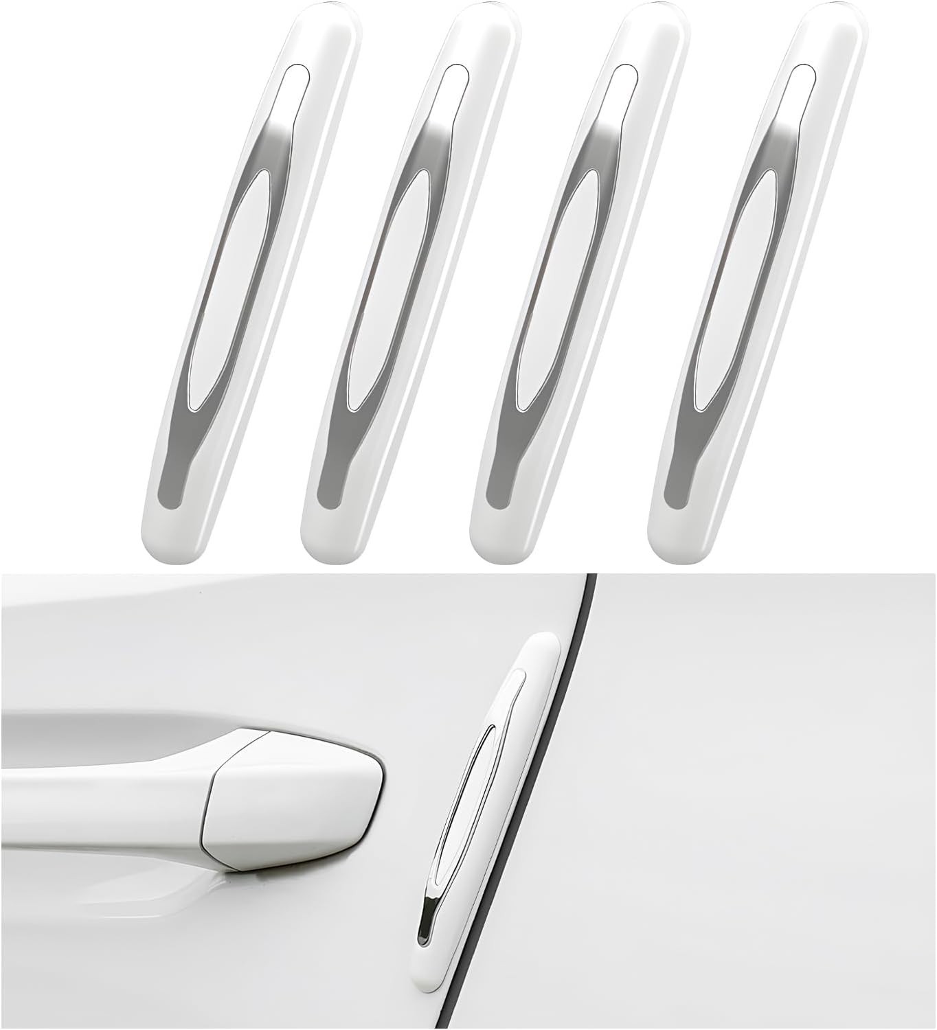 Car Door Edge Protection Set, 4 Pcs Stylish Trim for Scratches and Collisions