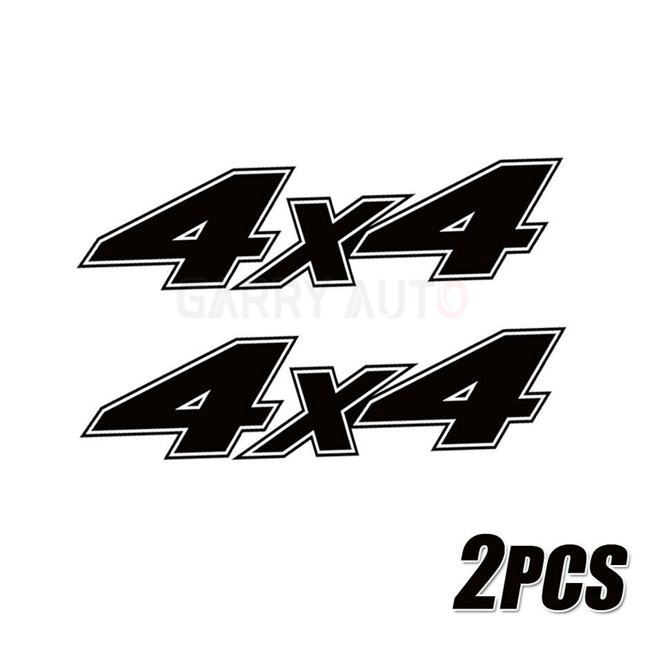 2x Black 4X4 Off Road Rear Trunk Side Fender Sticker Car Truck SUV ATV UTV Decal