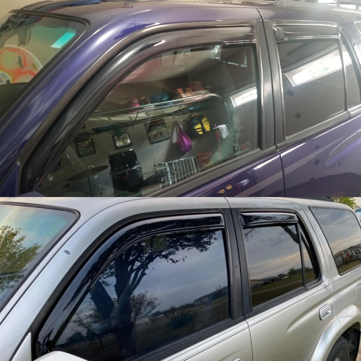 In-Channel Vent Shade Rain Guard Window Visor for 1996-2002 Toyota 4Runner