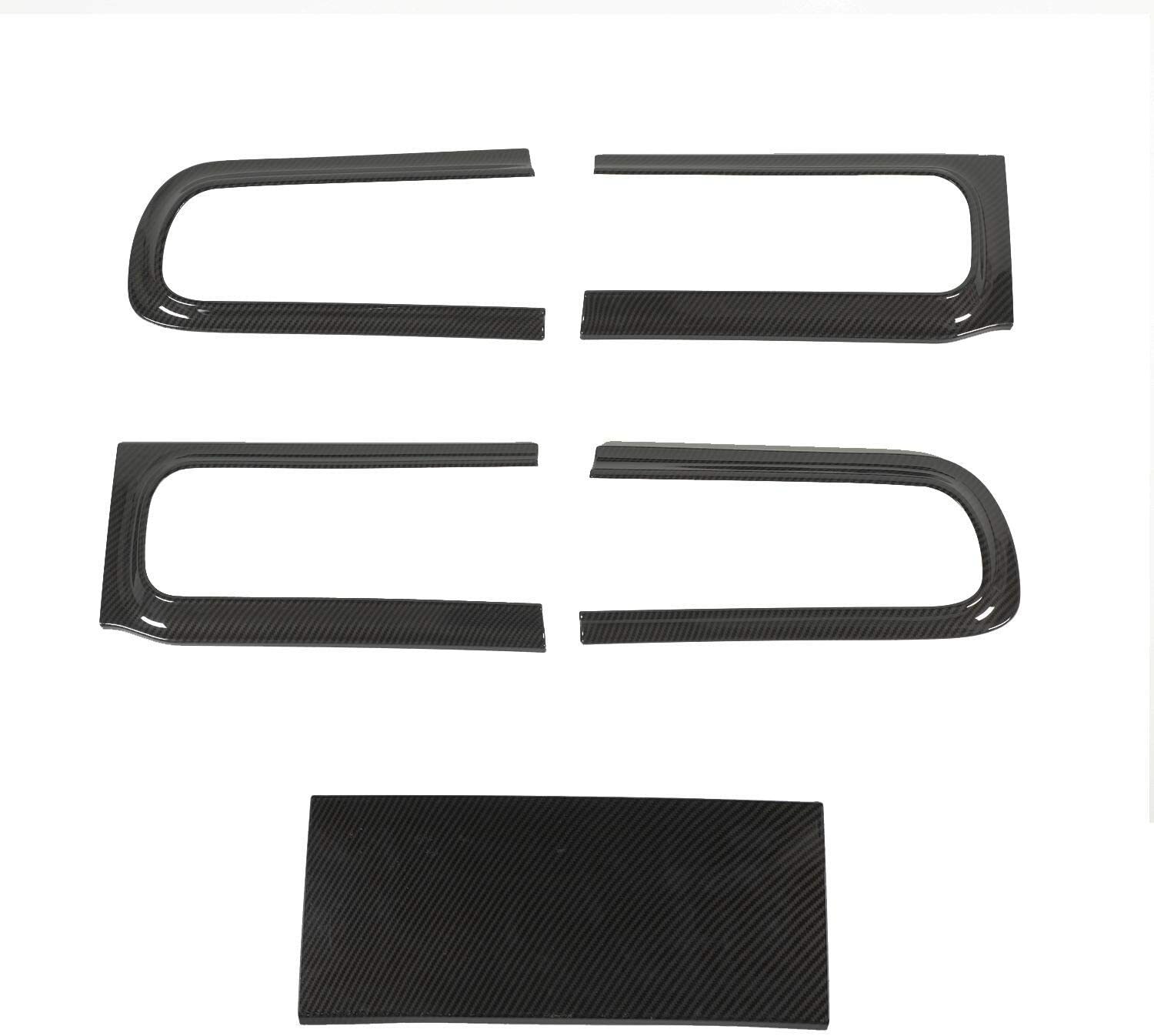 for Challenger 2015 UP Taillight Cover Trim Bezel Overlay Rear LightCarbon Fiber