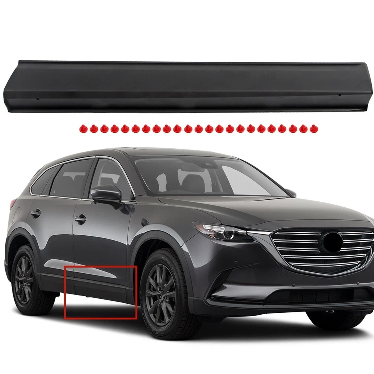 Front Door Lower Molding RH Passenger Side Fit for 2016-2023 Mazda CX-9