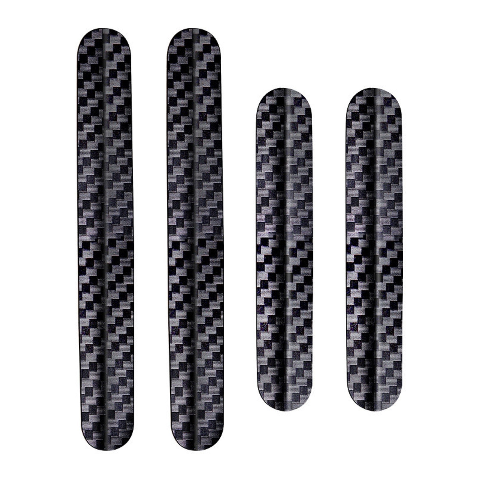 Black Door Anti-collision Strip Carbon Fiber Texture Door Anti-scratch For Car