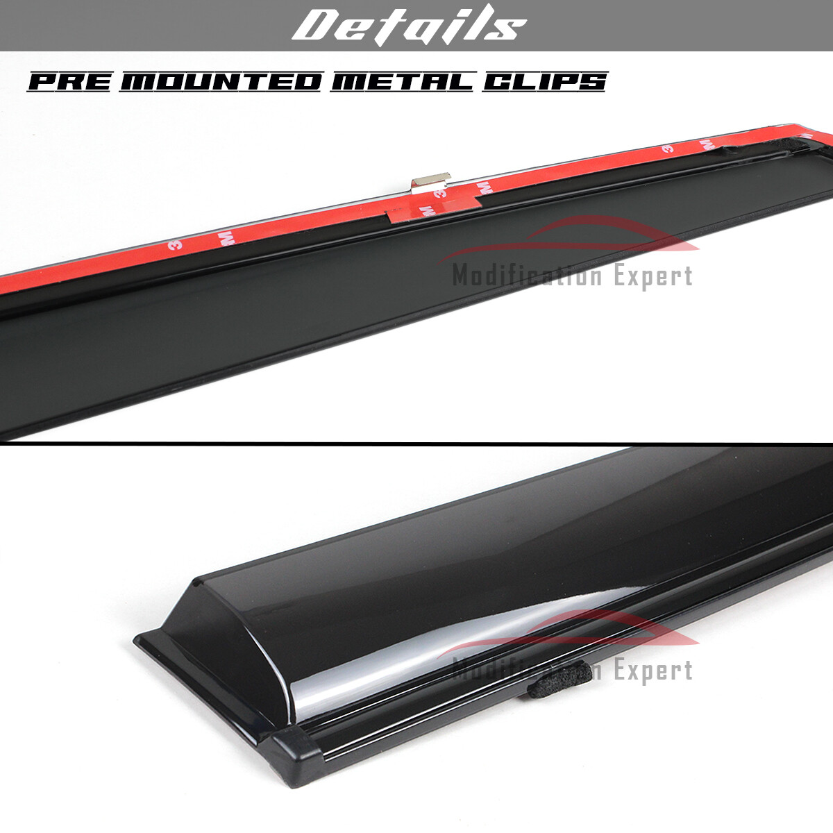 For 2022-2024 Honda Civic Sedan Black Trim Smoked Tinted Window Visor Rain Guard