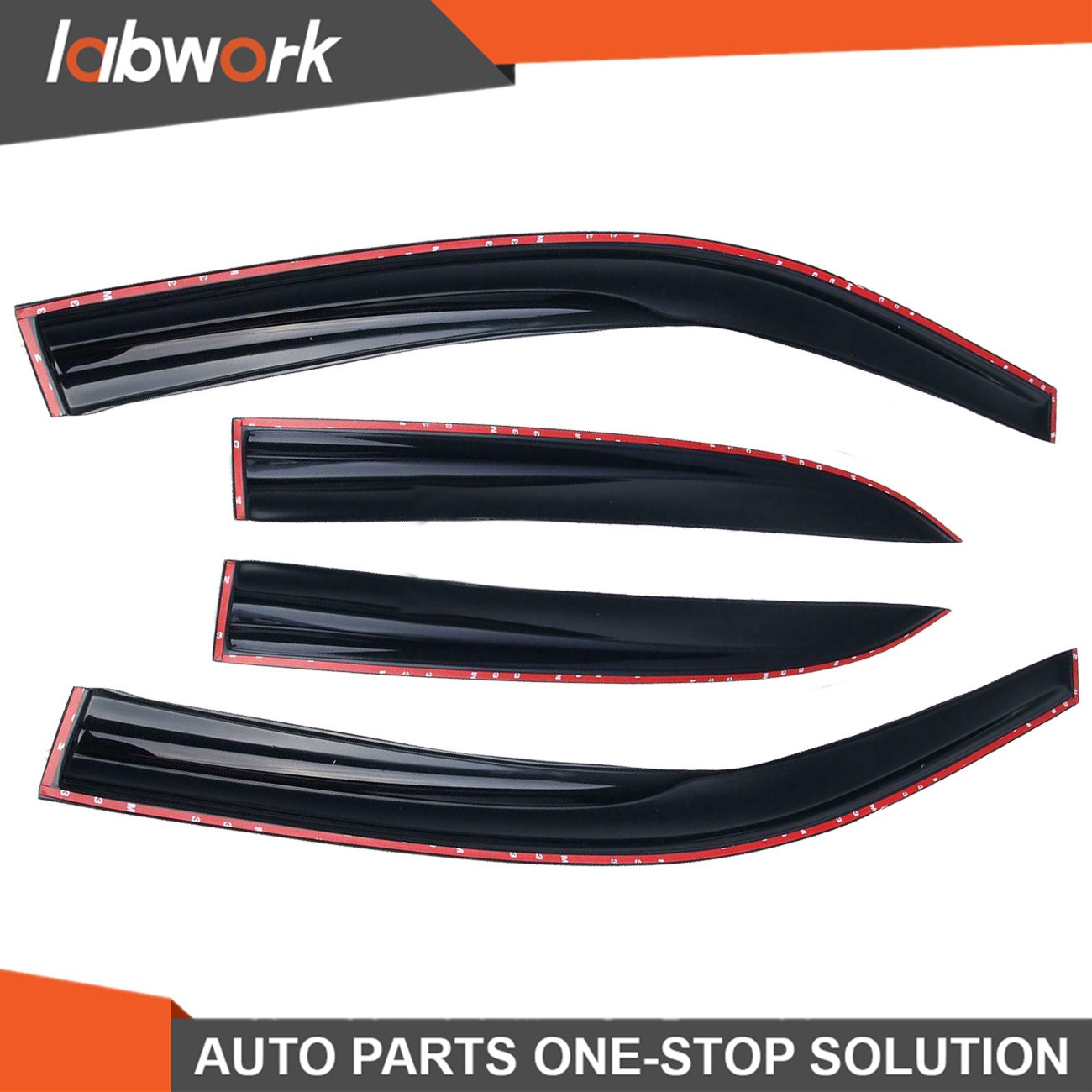 Labwork Window Visor For Honda Accord 2003-06 07 Sun Dark Smoke Slim Style 4Pcs