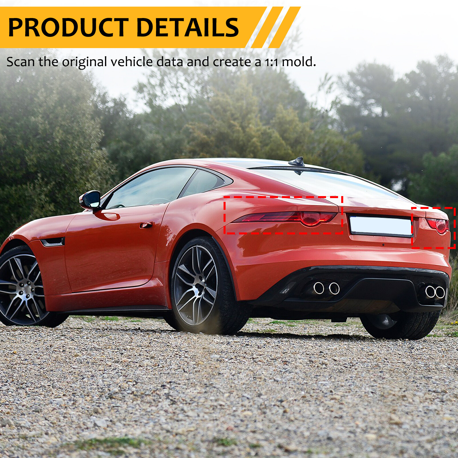 Smoked Black Tail Light backlight Cover Trim Decor For Jaguar F-TYPE 2013-2021