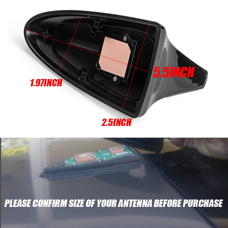 For Genesis Sedan G80 / Coupe Gloss Black Shark Fin Antenna AM/FM Aerial Cover