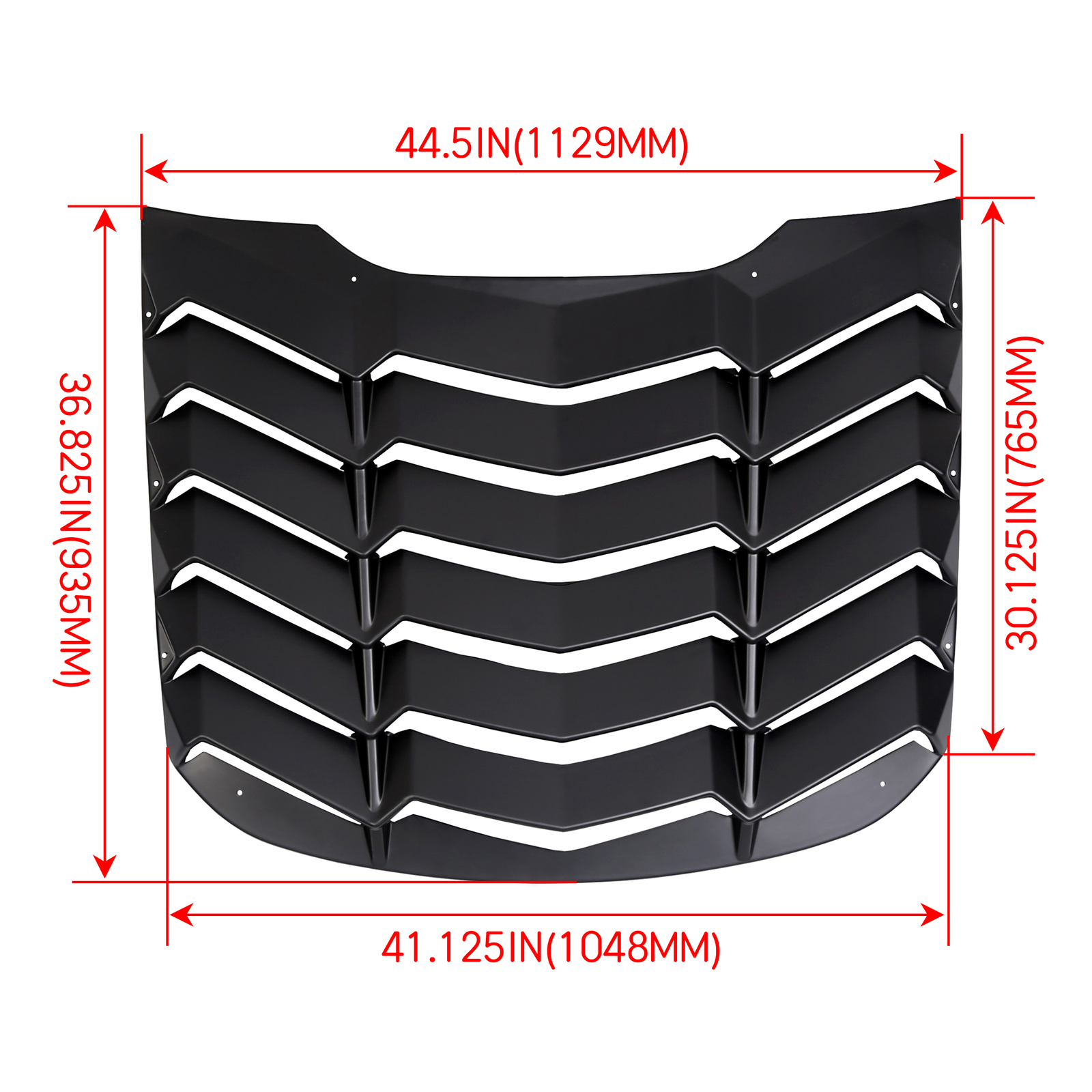 Rear Window Scoop Louvers Windshield Rear Sun Shade Cover For 2015-2023 Mustang