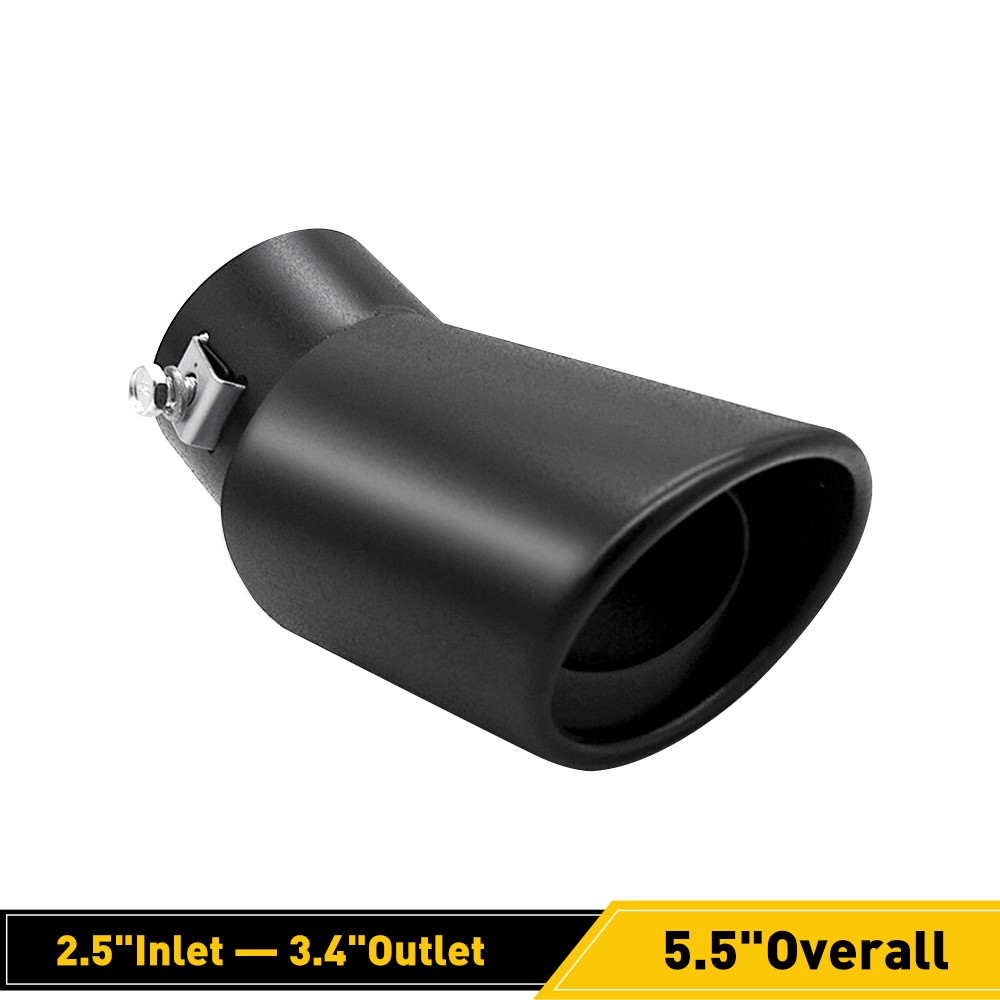 Black Stainless Steel Muffler Exhaust Tip Fit For 1.5-2.4inch Outlet Tailpipe US