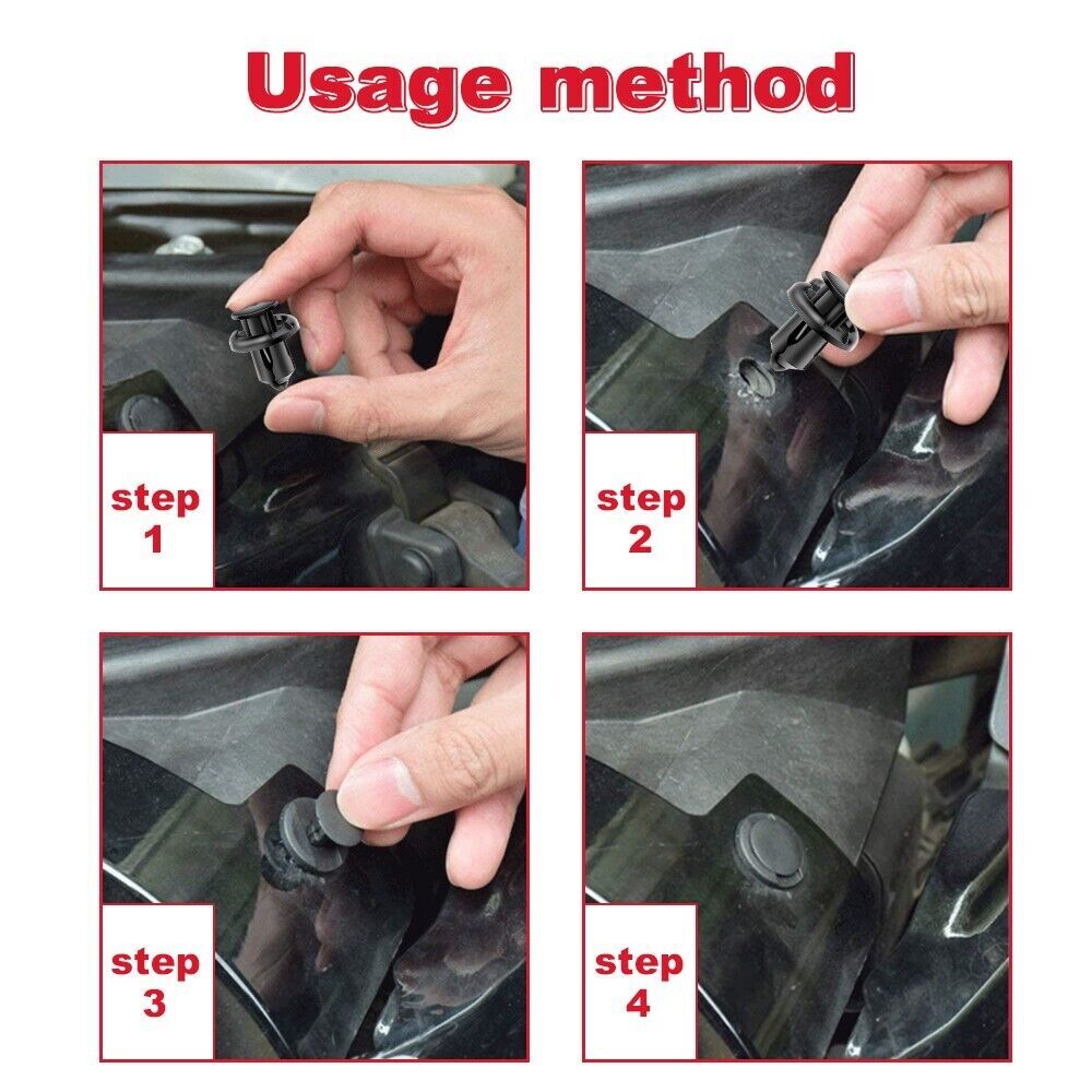 Parts Bumper Clips 10mm Hood Fender Push Rivets Retainer Fasteners For Honda