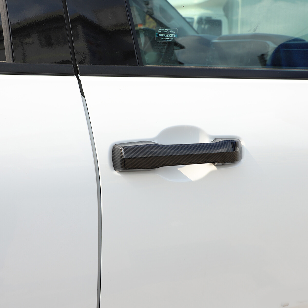 Carbon Fiber Side Mirror + Side Door Handle Cover Trim For Toyota Tundra 2022-24