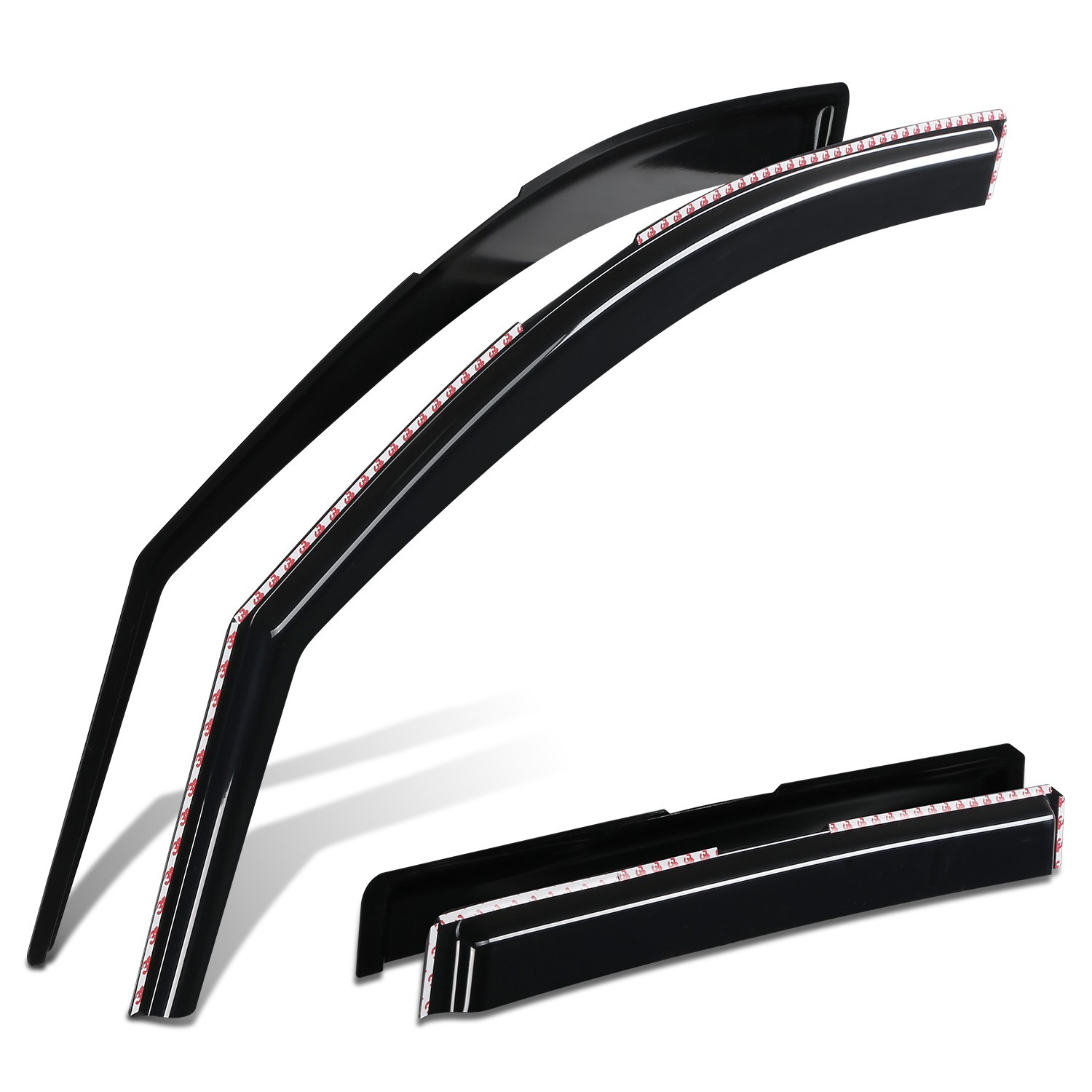 Fit 17-23 GMC Acadia Glossy 4-Piece In-Channel Wind Rain Side Window Visors