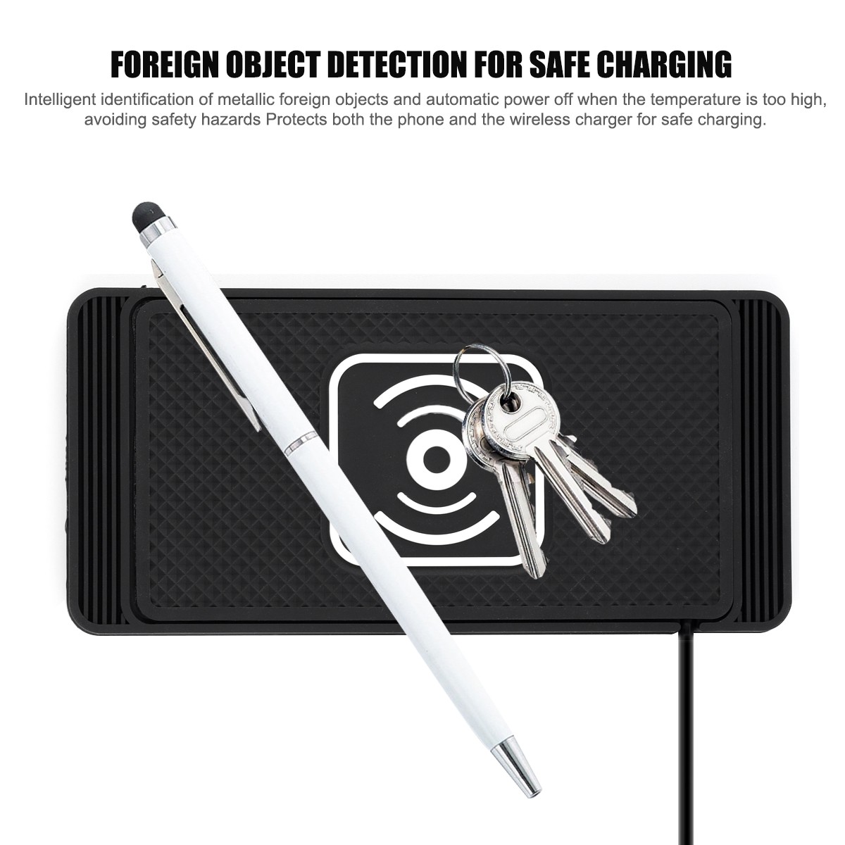 Car Wireless Charger Pad Phone Fast Charging Non-Slip Mat for iPhone Samsung Lot