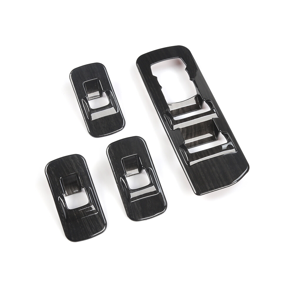 Black Wood Grain Window Lift Switch Panel Decor Cover Trim For Ford F150 2015-20