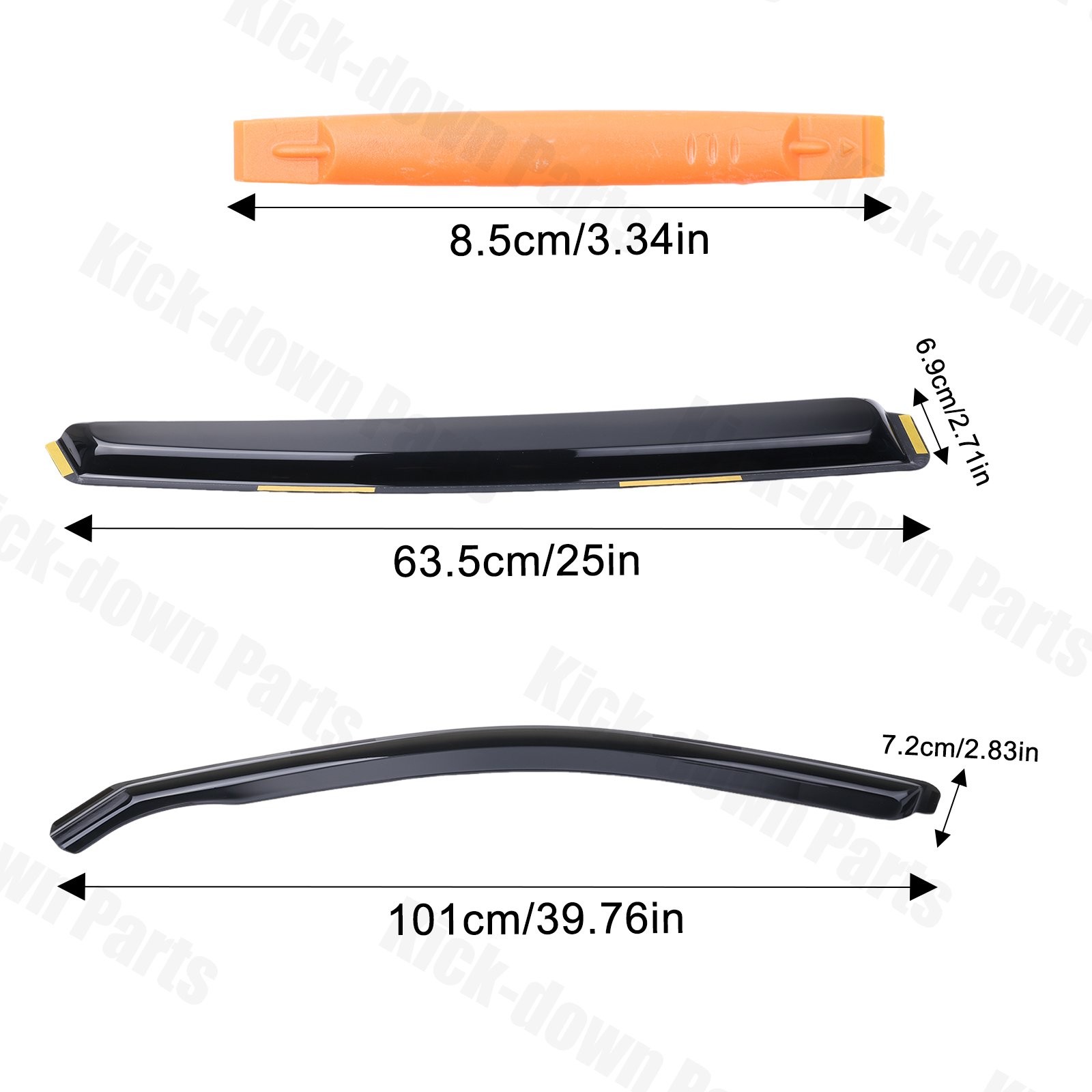 For 2022-2026 Honda Civic Hatchback In-Channel Rain Guards Window Visors Shade