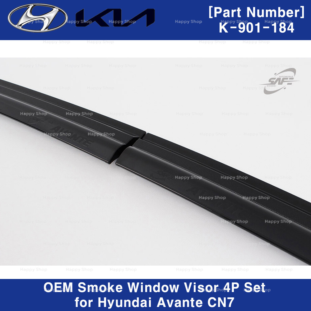 Smoke Window Sun Shade Visor Vent Guard 4p Set for Hyundai Elantra CN7 2021-2024