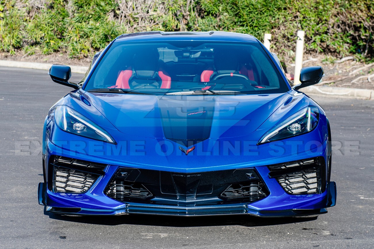 For 20-Up Corvette C8 CARBON FLASH Front Side Wheel Molding Fender Extensions