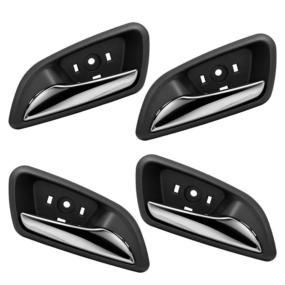 4X Interior Inner Door Handle Chrome Black LH + RH For 2011 to 2015 Chevy Cruze